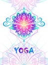 Template flyer or banner or visit Card for yoga classes